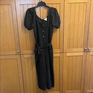 Monteau Elegant Black with White Polkadot Romper/ Jumpsuit